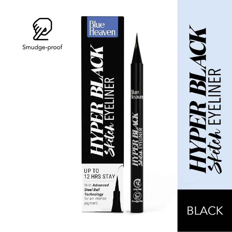 Blue Heaven Hyper Black Sketch Eyeliner Pen with Advanced Steel Ball Technology
