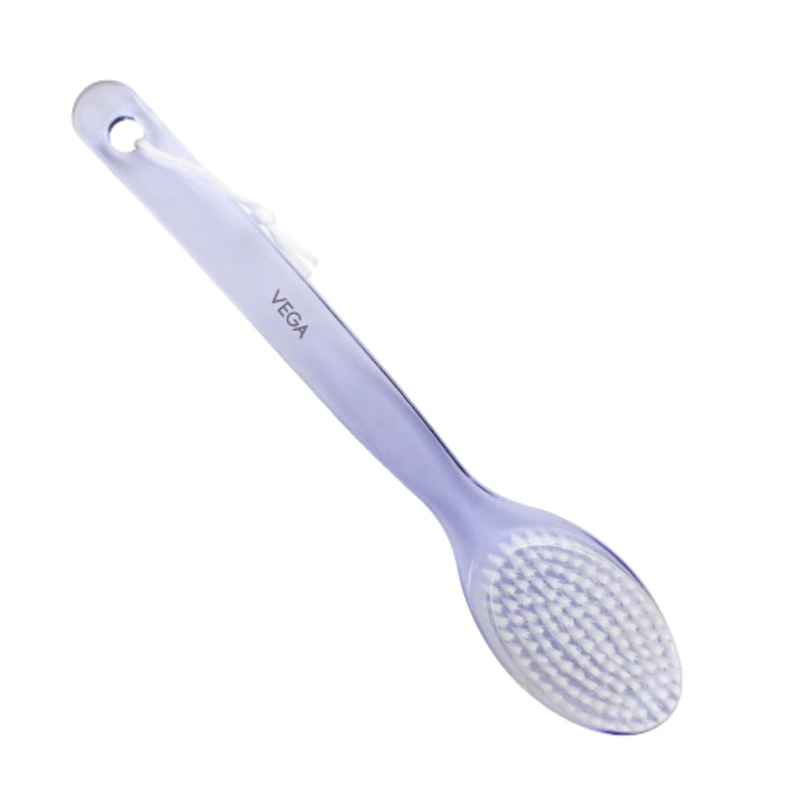 Vega Soft Bristle Bath Brush With Ergonomic Handle | Plastic | Color May Vary