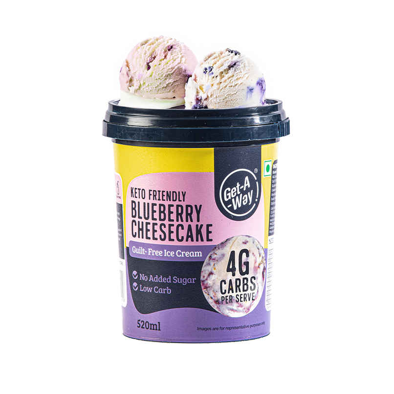 Get-A-Way Keto Blueberry Cheesecake Ice cream Tub