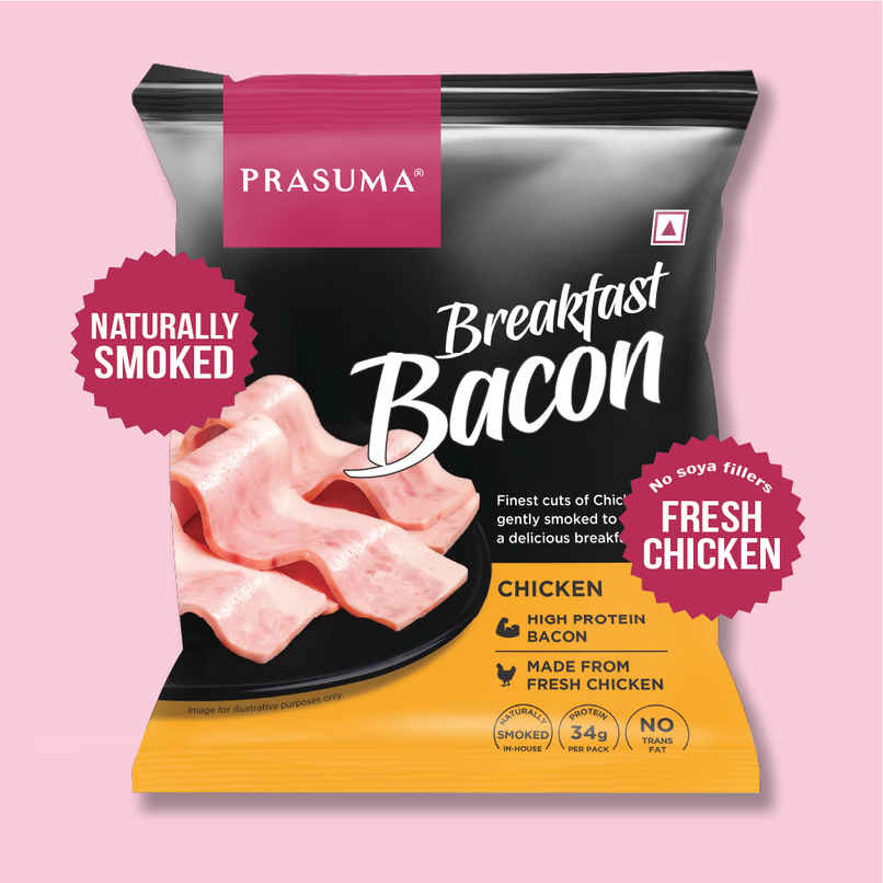 Prasuma Chicken Breakfast Bacon | Fresh Chicken | Naturally Cured & Smoked | No Trans Fat Prasuma Chicken Breakfast Bacon | Fresh Chicken | Naturally Cured & Smoked | No Trans Fat