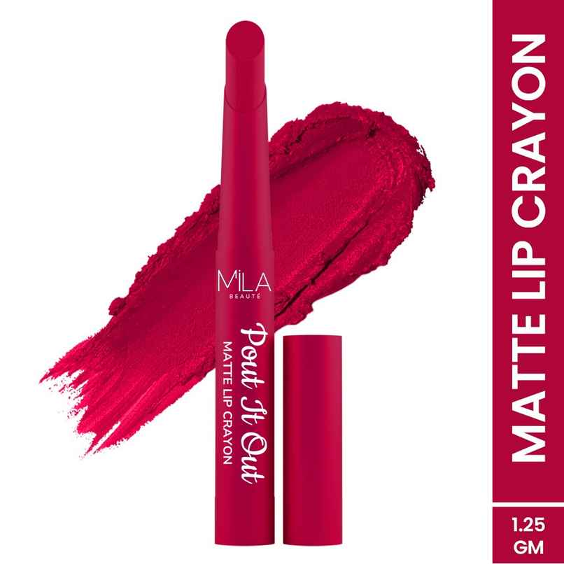 Mila Beaute Pout It Out Lip Crayon Matte Finish Highly Pigmented | 112 Moana