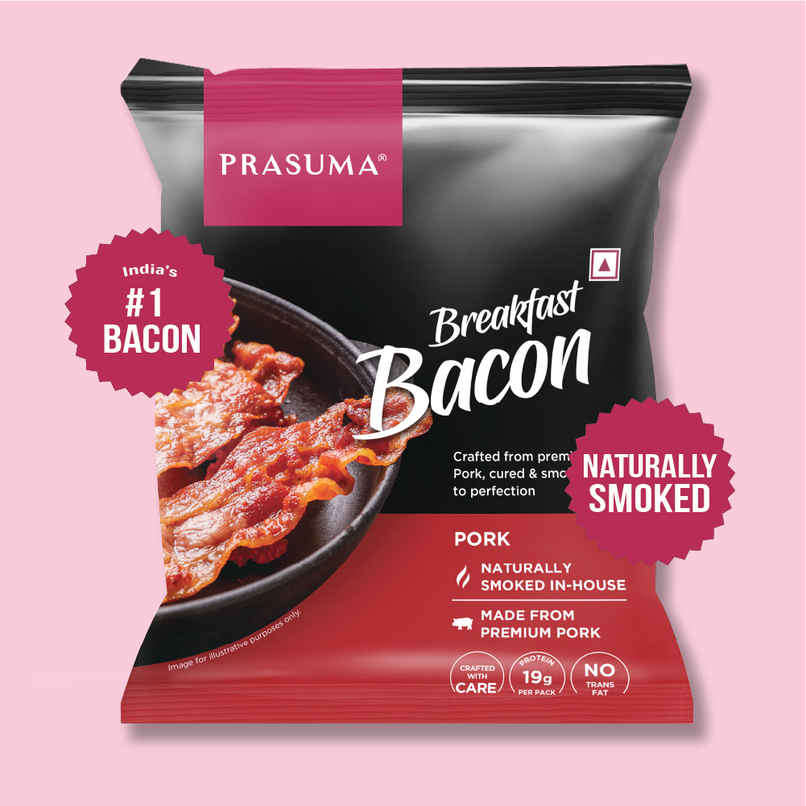 Prasuma Pork Breakfast Bacon 150g | India's No.1 Bacon | Imported Pork | Cured & Smoked