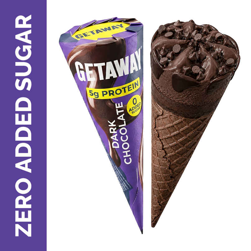 Get-A-Way Dark Chocolate Ice Cream Cone | Zero Added Sugar