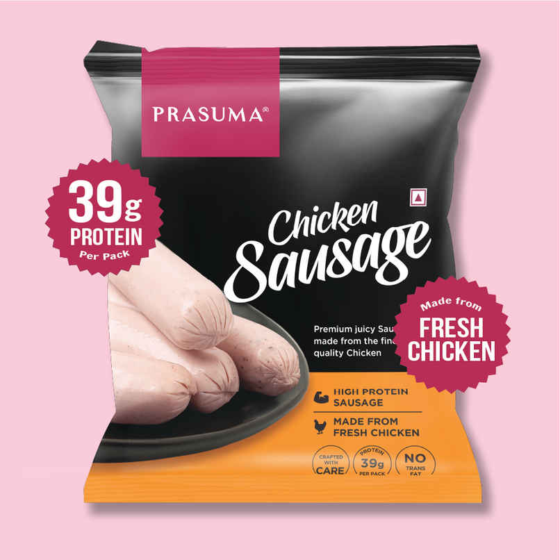 Prasuma Chicken Sausage High Protein 250g | No Trans Fat or Preservatives | Fresh Chicken Used Prasuma Chicken Sausage High Protein 250g | No Trans Fat or Preservatives | Fresh Chicken Used