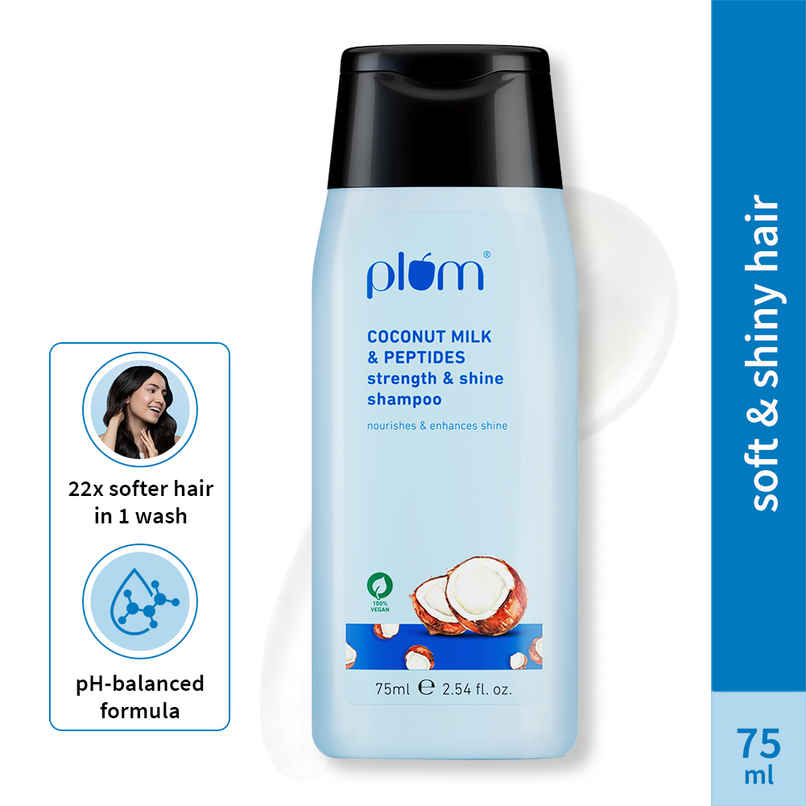 Plum Coconut Milk & Peptides Strength & Shine Shampoo | Contains Coconut Milk | Pea Peptide Plum Coconut Milk & Peptides Strength & Shine Shampoo | Contains Coconut Milk | Pea Peptide