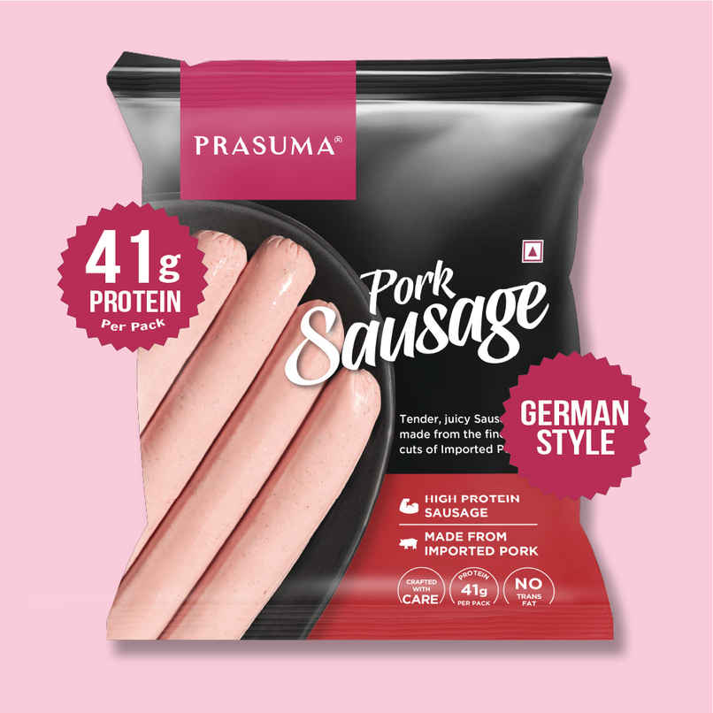 Prasuma Pork Sausage High Protein 250g | No Trans Fat or Preservatives | German Recipe Prasuma Pork Sausage High Protein 250g | No Trans Fat or Preservatives | German Recipe