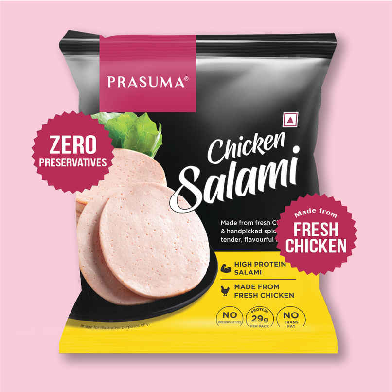 Prasuma Chicken Salami High Protein 200g | No Preservatives or Trans Fat | Fresh Chicken Prasuma Chicken Salami High Protein 200g | No Preservatives or Trans Fat | Fresh Chicken