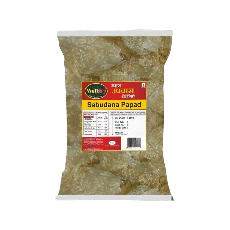Wellfry Sabudana Papad | Upwas Papad - Fast Papad - Sendha Namak Wellfry Sabudana Papad | Upwas Papad - Fast Papad - Sendha Namak