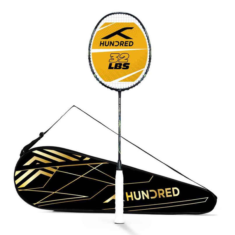 Hundred Super Storm Strung Racket With Full Racket Cover Hundred Super Storm Strung Racket With Full Racket Cover