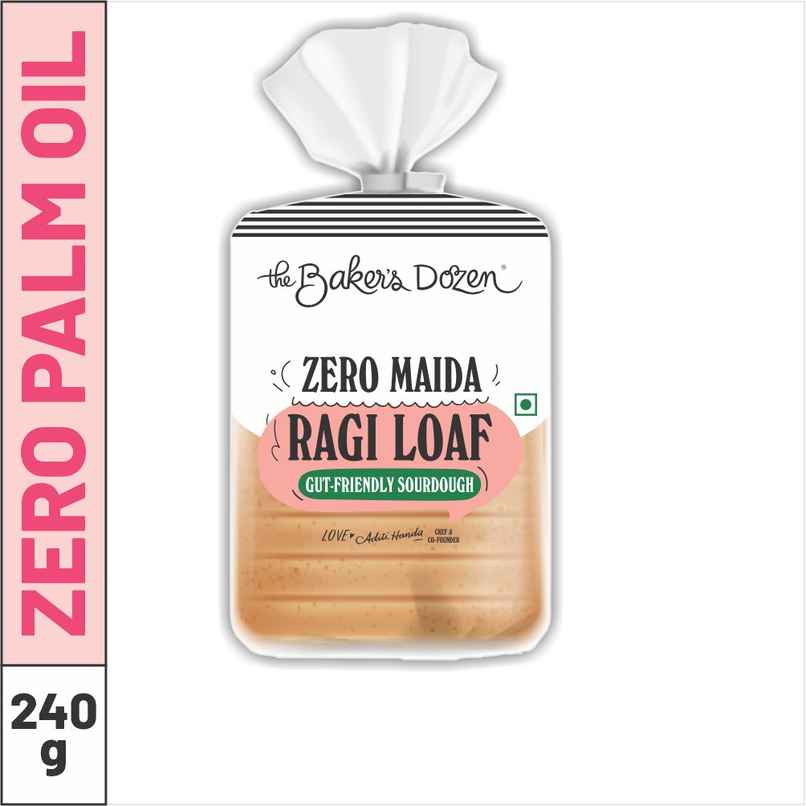 The Baker's Dozen Zero Maida Ragi Bread, Zero Preservative