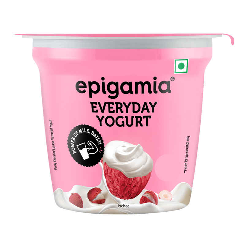 Epigamia Lychee Flavoured Yogurt