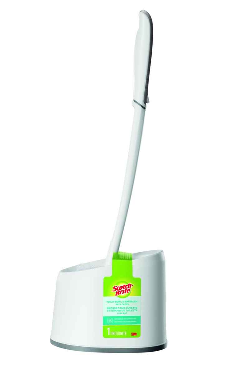 Scotch-Brite Premium Toilet Plastic Brush with Round Container