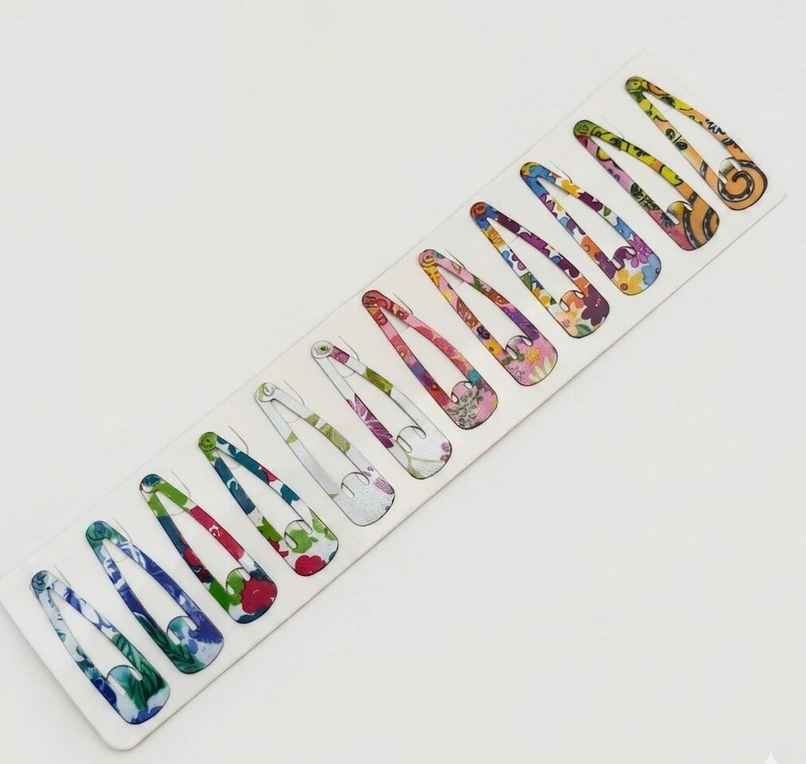 The Opal Factory Printed Tic Tac Pinsfor Girls and Women | Multicolor The Opal Factory Printed Tic Tac Pinsfor Girls and Women | Multicolor
