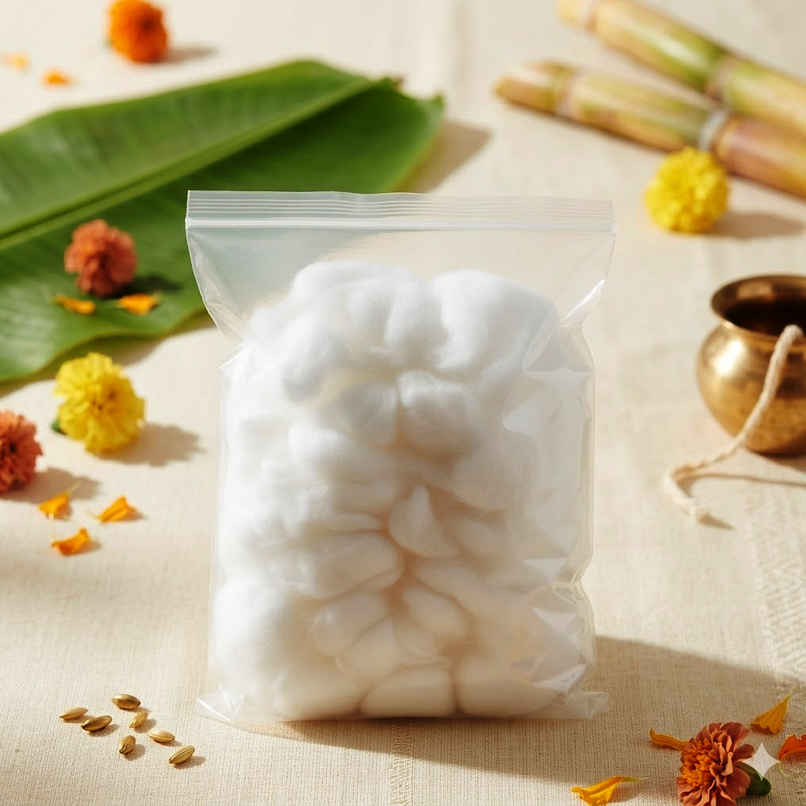 Raw Pooja Cotton | Auspicious Buy | Happy Mail