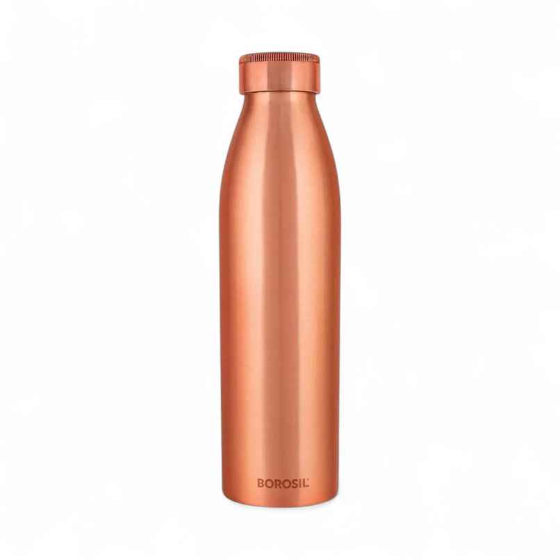 Borosil Copper Pro Water Bottle 100% Copper Leak | Proof For Everyday Use | Copper | 950 ml