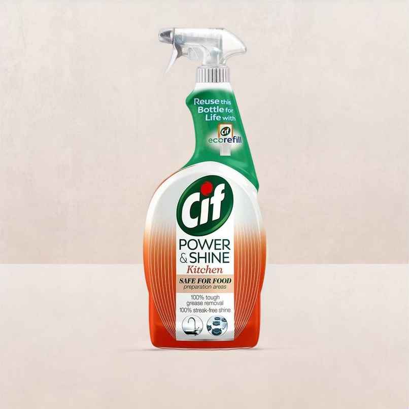 Cif Power & Shine Kitchen Cleaning Spray | 100% Tough Grease Removal Cif Power & Shine Kitchen Cleaning Spray | 100% Tough Grease Removal