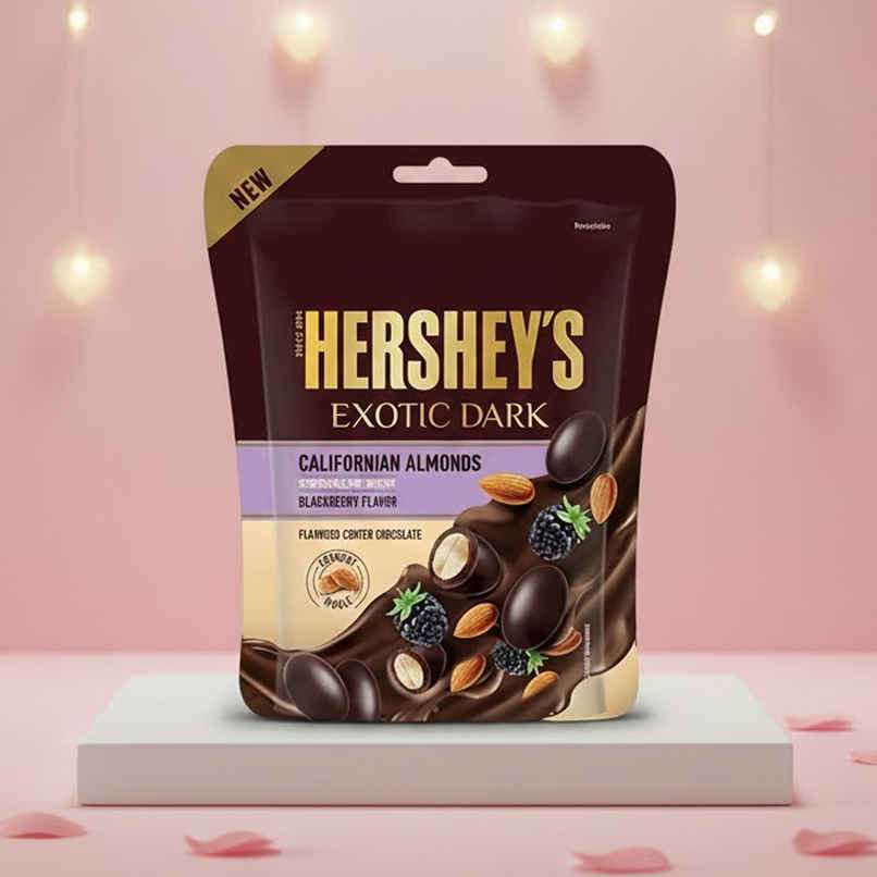 Hershey's Exotic Dark Blackberry Californian Almonds Chocolates Share Bag