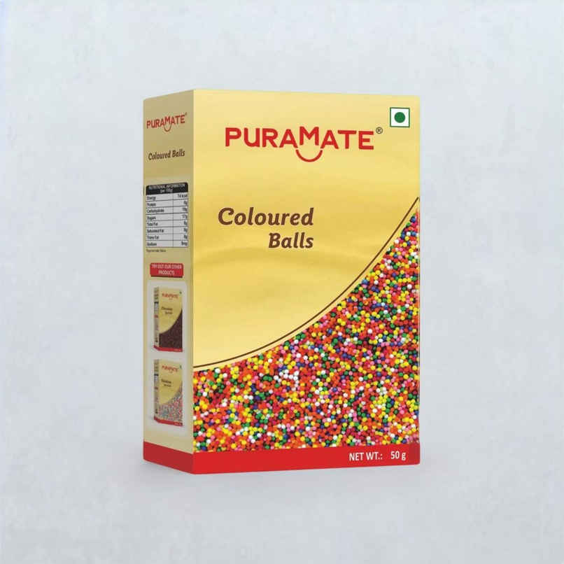 Puramate Coloured Balls | Cake | Muffin Decoration Puramate Coloured Balls | Cake | Muffin Decoration