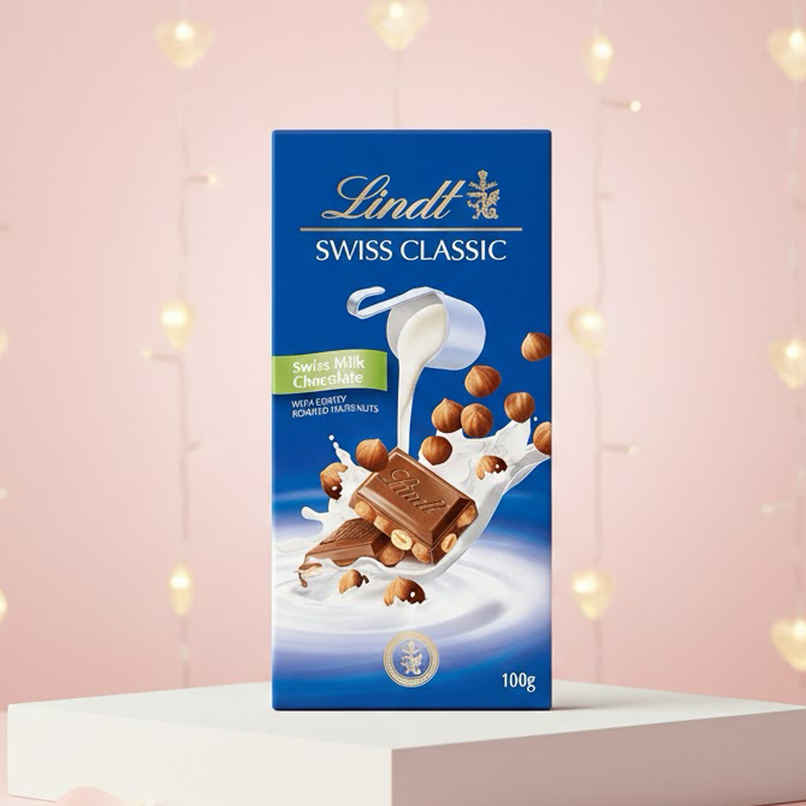 Lindt Swiss Milk Chocolate With Roasted Hazelnuts