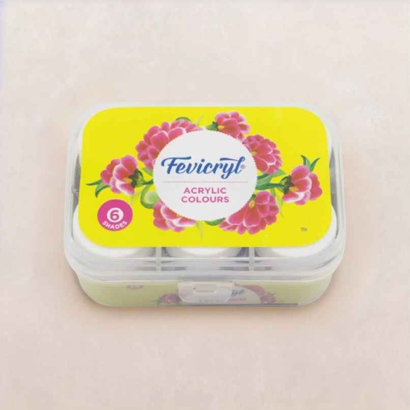Fevicryl Acrylic Colour Set | 6 Shades | 10 ml each