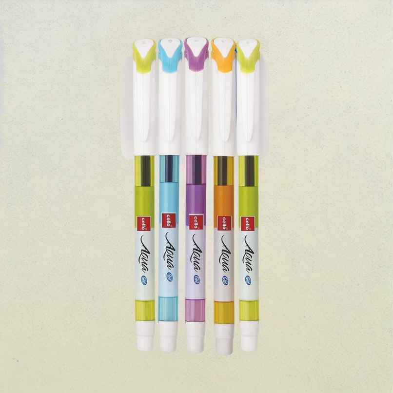 Cello Aqua Gelpen Blue - Blister of 5 (Blue)