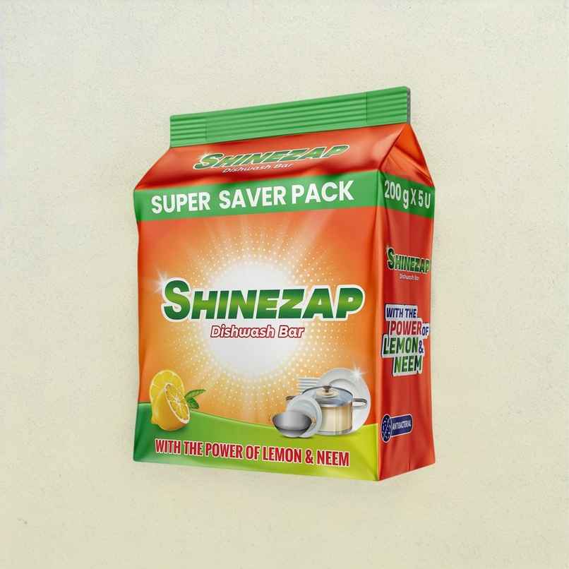 Shinezap Lemon & Neem Dishwash Bar Pack Of 5 Shinezap Lemon & Neem Dishwash Bar Pack Of 5