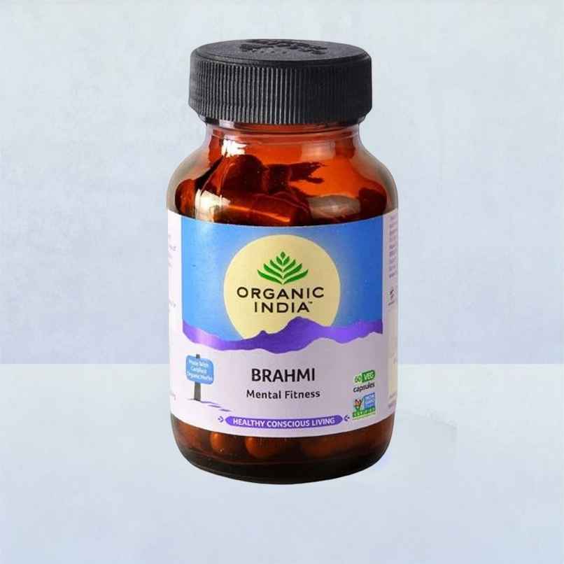 Organic India Brahmi 60 Veg Capsules, Naturally Promotes Concentration & Memory Organic India Brahmi 60 Veg Capsules, Naturally Promotes Concentration & Memory
