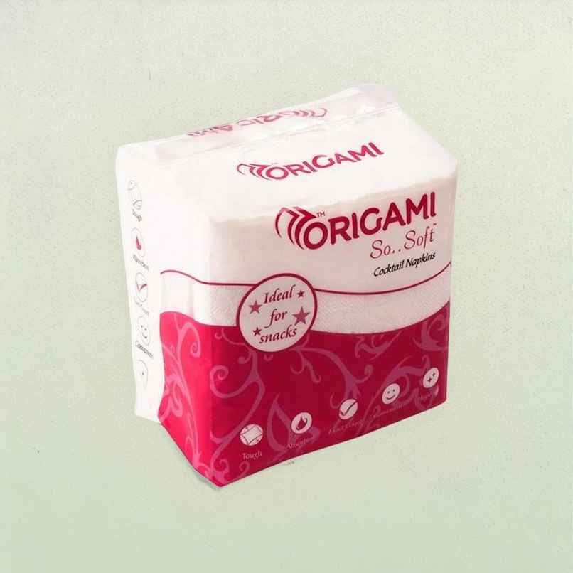 Origami So Soft Cocktail Napkins Ideal for Snacks | 100 Pulls