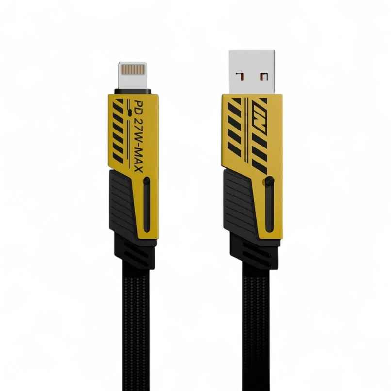Ailkin 4 in 1 Multipurpose Cable |1M| Yellow & Black