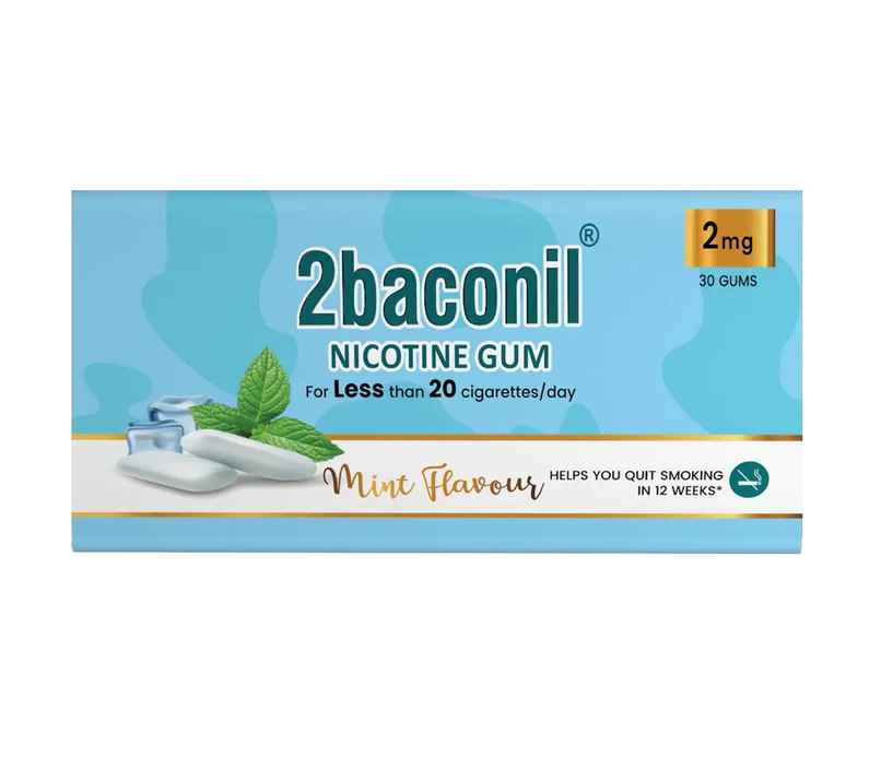 2baconil 2mg Mint Flavour Nicotine Gum 2baconil 2mg Mint Flavour Nicotine Gum