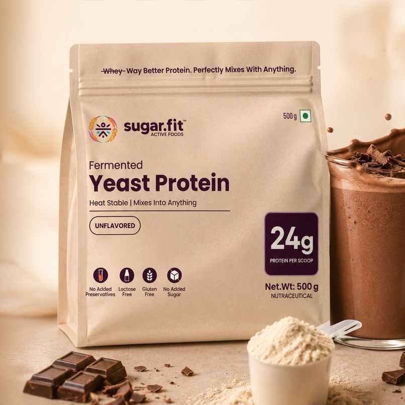 Sugar.fit Fermented Yeast Protein Unflavoured Vegan |24 g Protein Sugar.fit Fermented Yeast Protein Unflavoured Vegan |24 g Protein