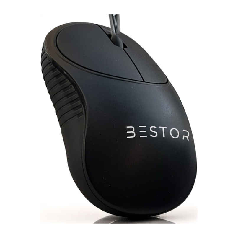 Bestor Glide 7 Wireless Mouse - 2.4GHz with USB Nano Receiver, 1000 DPI Optical Tracking, Lightweight Gaming Mouse for PC/Laptop - Black