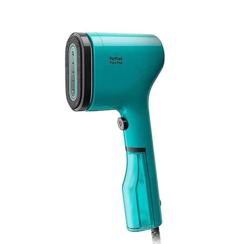 Tefal Pure Pop-up Handheld Garment Steamer 1300 Watts, Reversible Pad, Vertical Steam|Green- 120 ml