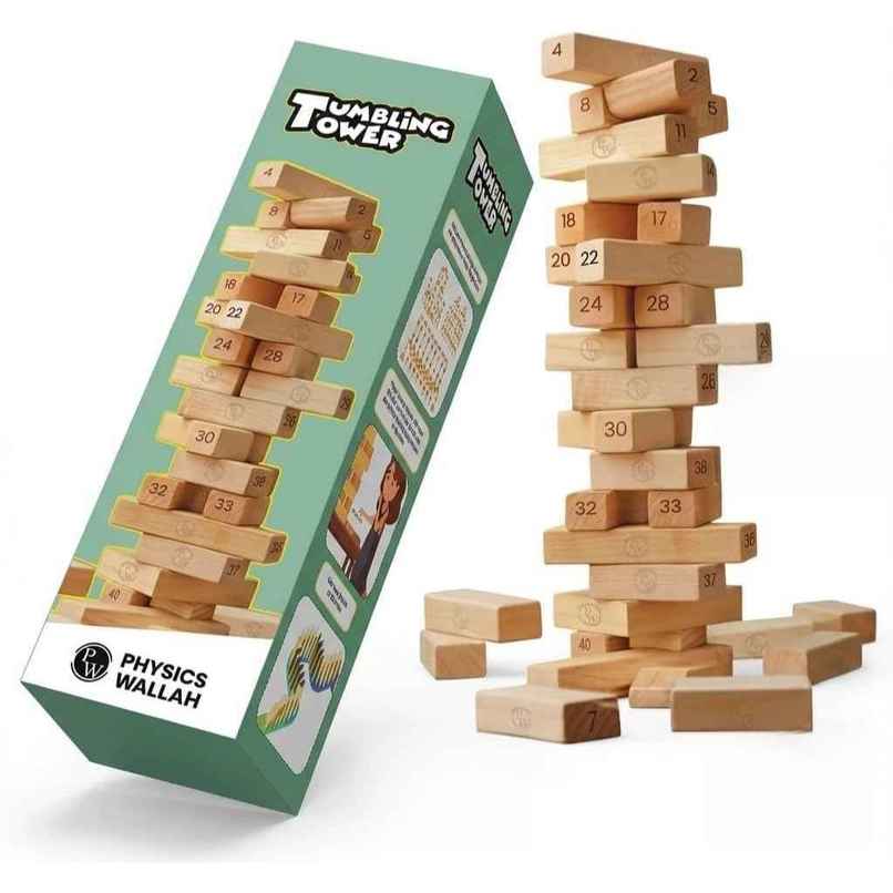 PW Curious Jr. Tumbling Tower | Strategic Block Stacking Game for Kids 6+ Years | Multicolor PW Curious Jr. Tumbling Tower | Strategic Block Stacking Game for Kids 6+ Years | Multicolor