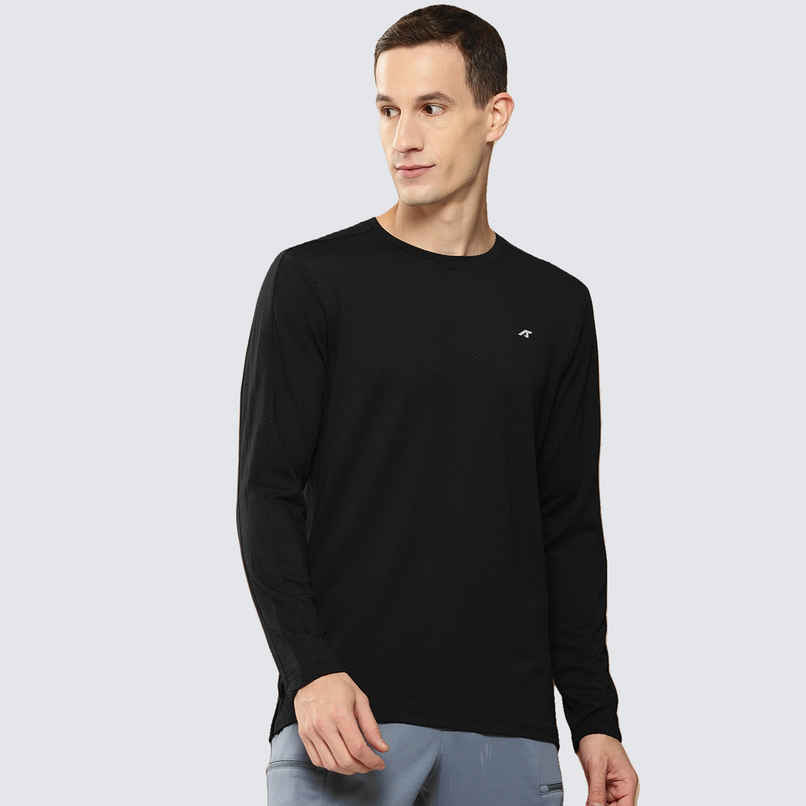 Alcis Men's Round Neck Tee | Black - M