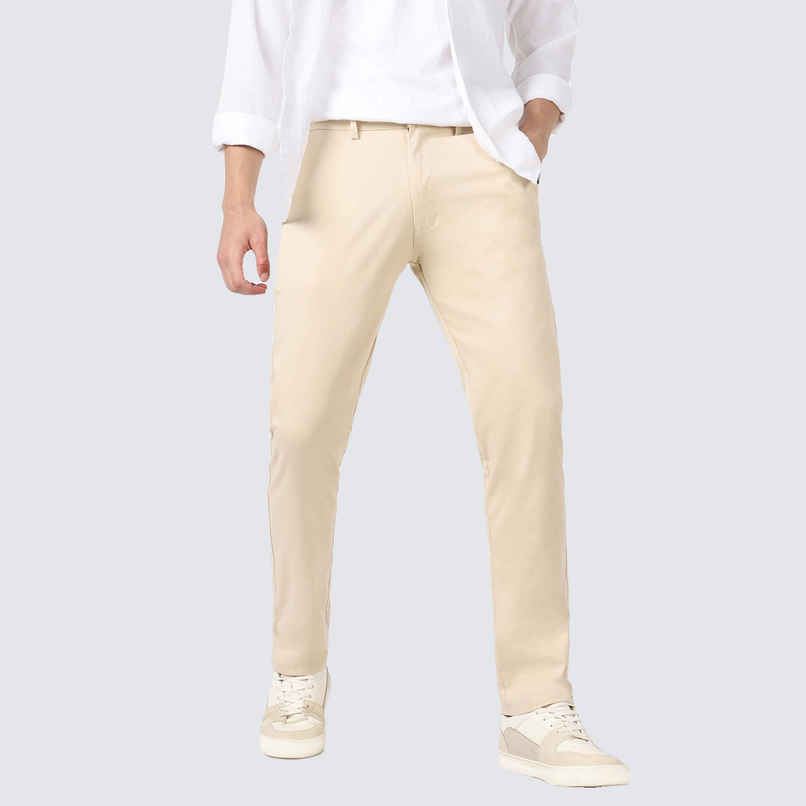 Urbano Fashion Men's Chinos Trousers Cotton Slim Fit Casual Stretch | Black | 28