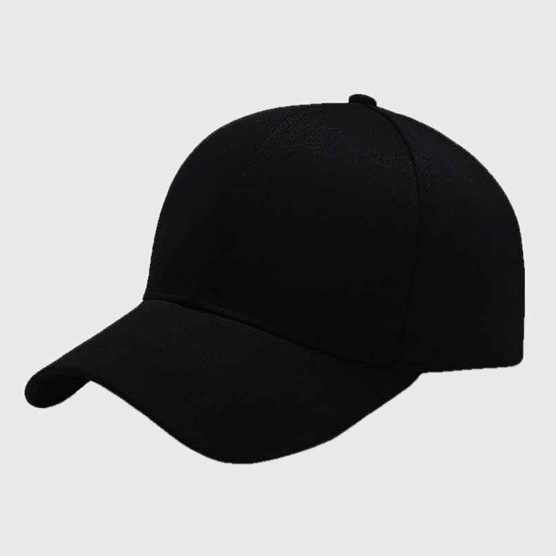 Blynk Unisex Solid Color Baseball Cap with Adjuable Back | Black