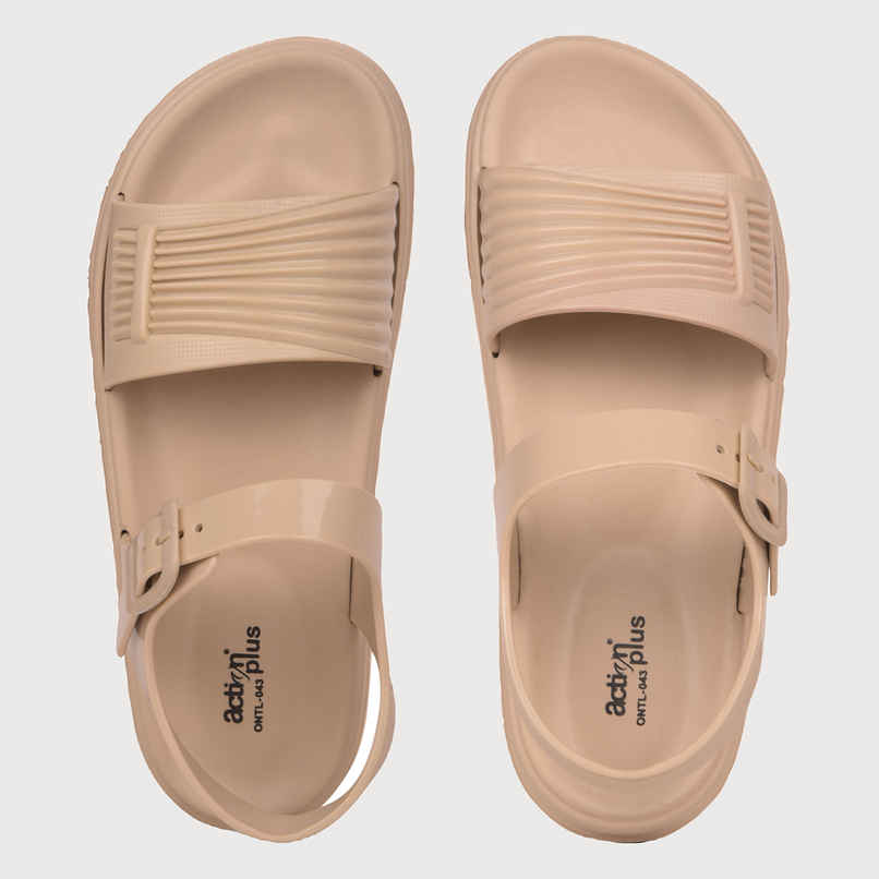 Action Girl's Ontl-43 Soft Sandals | Latest Design Sandals | Office Weal Sandals | Beige - UK 7