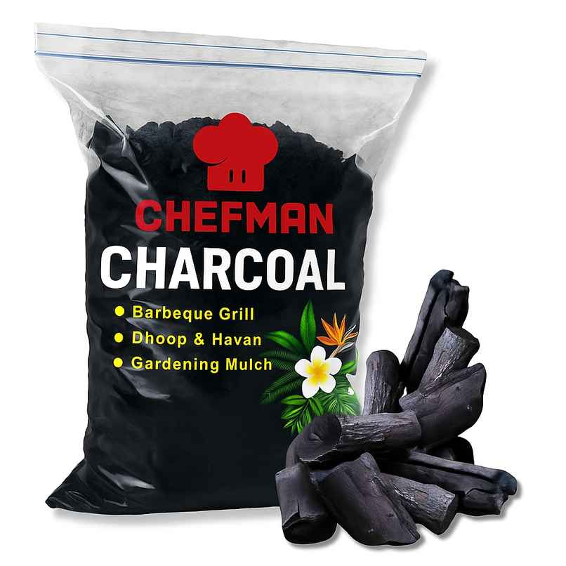 Chefman Premium Coal | Suitable for Barbecue, Pooja Dhoop, Havan, and Gardening Use