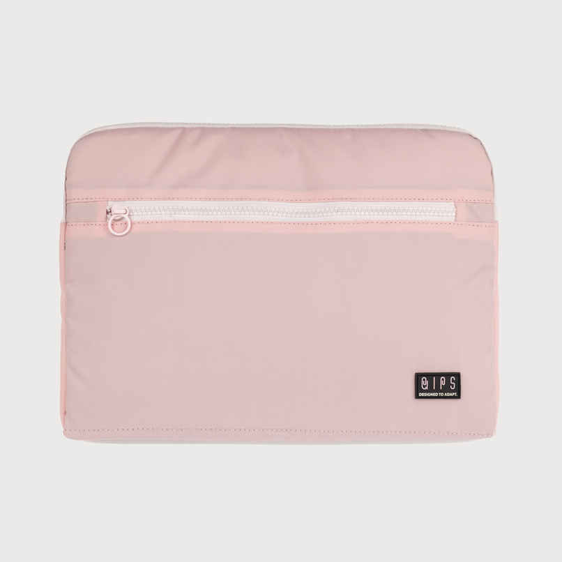 QIPS Unisex Solid Polyester 13 L Laptop Sleeve | Light Pink