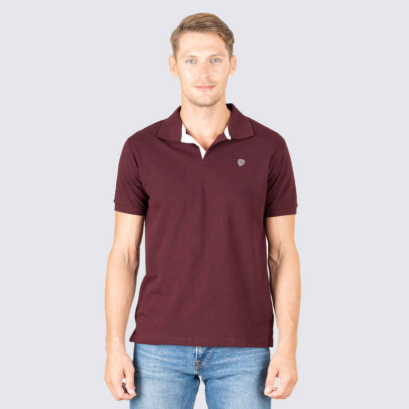 Lux Cozi Men's Cotton Polo T-Shirt, Coffee, S