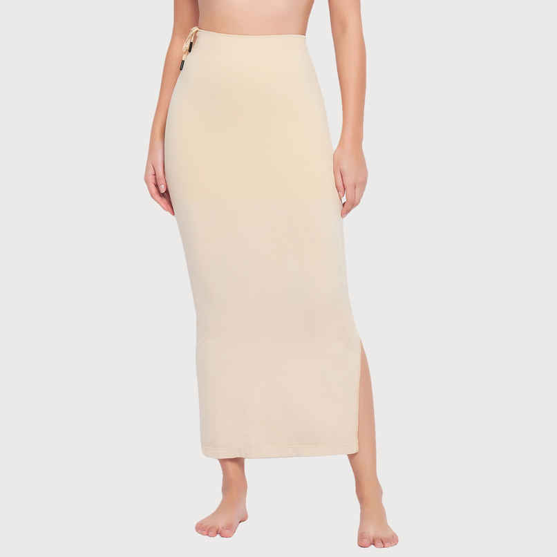 Clovia Saree Shapewear Petticoat With Drawstring | Beige | XL