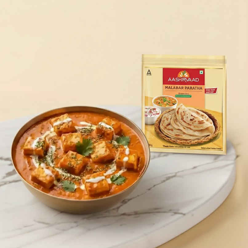 Paneer Makhani + Aashirvaad Malabar Paratha | Heat & Eat