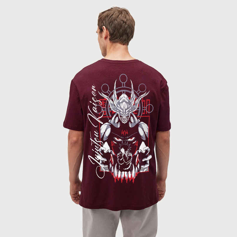 De Tees Men's Half Sleeve T-shirt | MHS-KAISEN | Maroon - XL