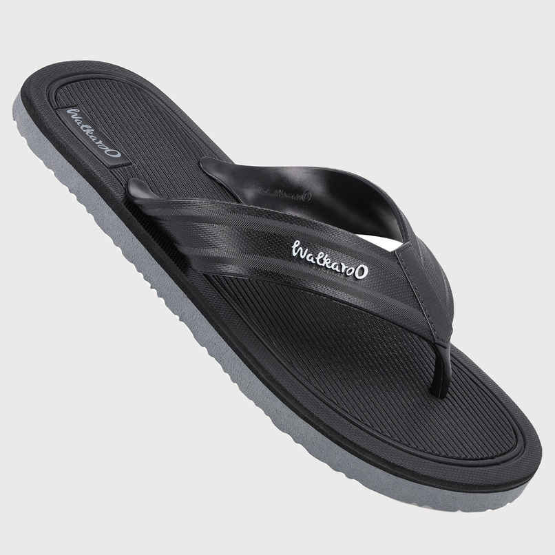 Walkaroo Men's Dailywear Hawai | HG190 Black Grey | UK 10