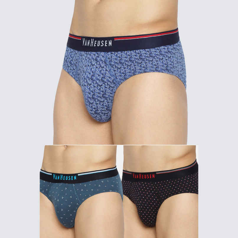 Van Heusen Men Printed Anti Bacterial & Super Soft Briefs | Assorted - XL