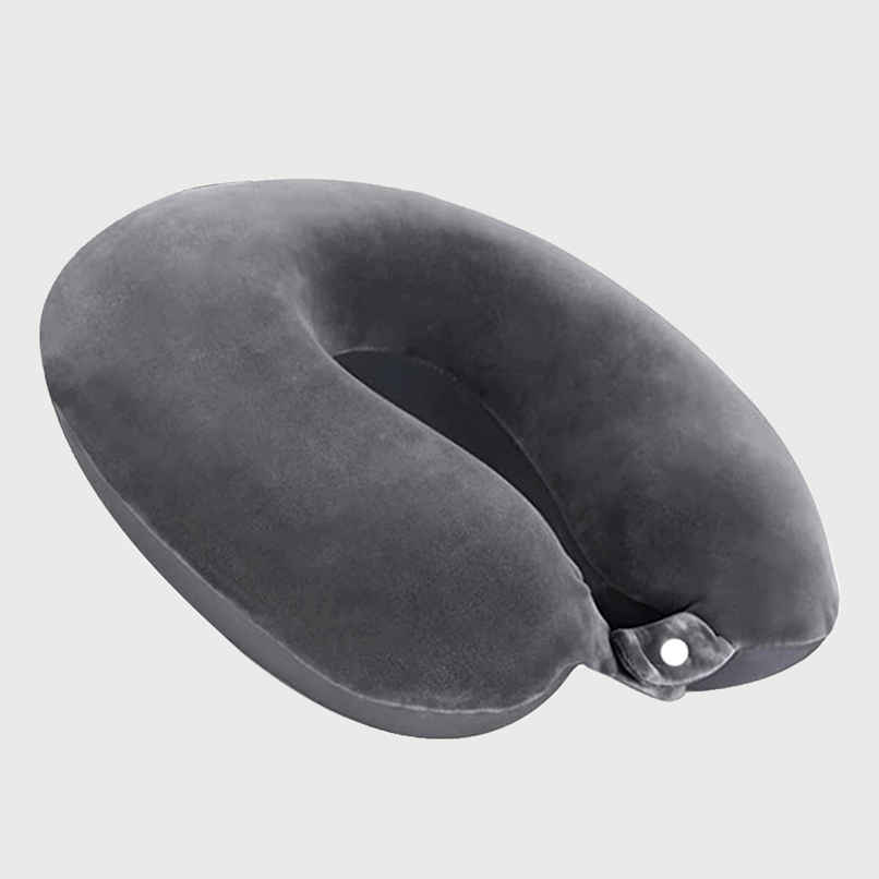 Billebon Unisex Memory Foam Travel Neck Pillow | Grey - One Size