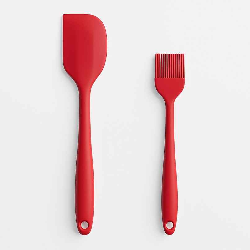 Daluci Silicone Brush & Spatula | Heat-Resistant Baking & Cooking Tools for Non-Stick Use | Assorted