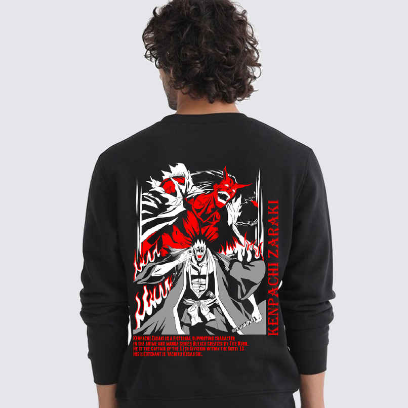 De Tees Men's Sweatshirt | Kenpachi | Black - 2XL