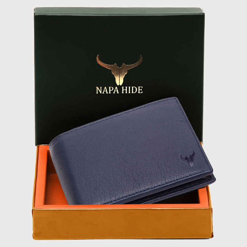 Wildhorn Men's Genuine Leather Bi-fold Wallet | Blue
